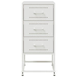 ZNTS Bedside Cabinet White 36x39x78 cm Steel 846588