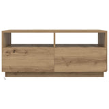 Coffee Table with LED Lights Artisan Oak 90x49x40 cm 857711