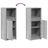 Sideboard with LED Grey Sonoma 38x34x100 cm Engineered Wood 852171
