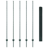 Welded Wire Fence with Post 10 x 1.6 m PVC-Coated Steel 3336461