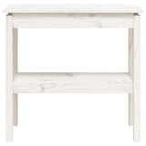 Console Table White 80x40x75 cm Solid Wood Pine 814305
