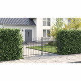 Double Gate with Lock Woerden Grey 299.5 x 174.5 cm Steel 42008846