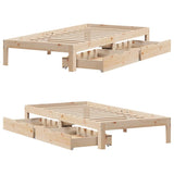 Bed Frame with Drawers without Mattress 90x200 cm 3301942
