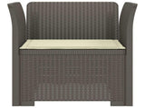 1-Seater Armchair with Cushion Rattan Look PP Light Grey 8011864