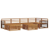Outdoor Sofa Set 7 pcs Natural Solid Acacia Wood 3373789