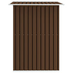 Garden Storage Shed Brown 204x132x186 cm Steel 47029