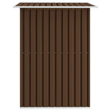 Garden Storage Shed Brown 204x132x186 cm Steel 47029