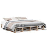 Bed Frame without Mattress 200x200 cm Solid Wood Pine 3302321