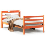 Bed Frame without Mattress Wax Brown 75x190 cm Small Single Solid Wood Pine 3306655