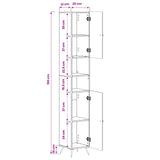 Bathroom Cabinet with Open Shelf BREDA Concrete Grey 897478