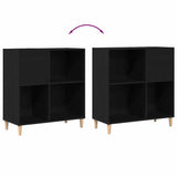 Record Cabinet Black Oak 84.5 x 38 x 89 cm Engineered Wood 862870