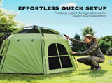 Pop Up Tent 3000mm Waterproof Instant Camping Tent 3-4 Person with 2 Doors 4 Windows Green T3398P554331