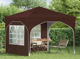 Pop-up Party Tent 192 x 192 x 245 cm Brown 42019830