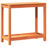Potting Table with Shelf Wax Brown 82.5x35x75 cm Solid Wood Pine 844629