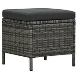 ZNTS 4 Piece Garden Lounge Set with Cushions Poly Rattan Grey 48146