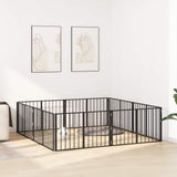 Dog Gate 8 pcs Black 100 x 60 cm Galvanised Steel 891999