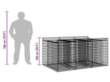 Gabion Raised Bed 2 pcs Silver 3422225