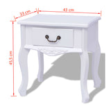 Bedside Cabinets 2 pcs MDF White 242750