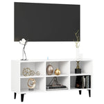 TV Cabinet with Metal Legs White 103.5x30x50 cm 805950