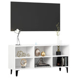 TV Cabinet with Metal Legs White 103.5x30x50 cm 805950