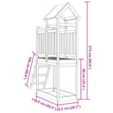 Play Tower Brown 52.5 x 110.5 x 215 cm Solid Pine Wood 3417178