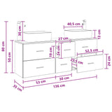 Bathroom Cabinet Set 3 pcs White 53 x 34.5 x 63 cm 3405859