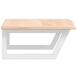 Basin Shelf Wall Mounted Steel and Solid Wood Oak 3302594