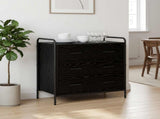 Drawer Cabinet Black Oak 70 x 39.5 x 71 cm Engineered Wood 8013878