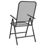 Folding Garden Chair Set of 2 Anthracite 317340