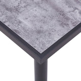 281859 Dining Table Black and Concrete Grey 160x80x75 cm MDF