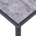 ZNTS Dining Table Black and Concrete Grey 120x60x75 cm MDF 281857