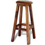 241647 Bar Stool Solid Reclaimed Wood