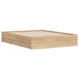 Bed Frame with Drawers without Mattress Sonoma Oak 150x200 cm King Size 3207268