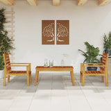 Garden Lounge Set Natural Wood Solid acacia wood Medium Durable 3211806
