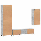 TV Cabinet Set FLORIN 3 pcs Concrete Grey Engineered Wood 3397967