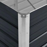 Garden Raised Bed Anthracite 160x40x77 cm Galvanised Steel 45730