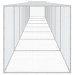 Chicken Cage with Roof Light Grey 803x98x90 cm Galvanised Steel 3189047