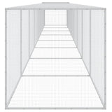 Chicken Cage with Roof Light Grey 803x98x90 cm Galvanised Steel 3189047