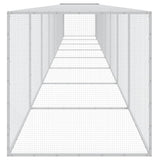 Chicken Cage with Roof Light Grey 803x98x90 cm Galvanised Steel 3189047