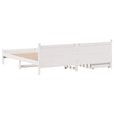 Bed Frame without Mattress White 180x200 cm Super King Solid Wood Pine 3309762