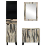 Bathroom Furniture Set with Drawer 3 pcs White Engineered Wood 3310049