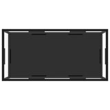 Coffee Table Transparent and Black 100x50x35 cm Tempered Glass 322901
