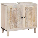 Bathroom Furniture Set with Drawer 5 pcs White Engineered Wood 3310075