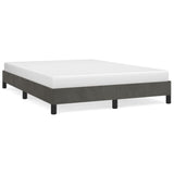 Bed Frame without Mattress Dark Grey 135x190 cm Double Double Velvet 349849