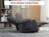 Electric Riser Recliner Armchair Oversized Chair with Cup Holder & Side Pockets for Elderly in T3398P378879