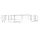 Outdoor Dog Kennel Galvanised Steel 65.34 m 3082331