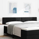 Headboard Height Adjustable with Headboard Black 200 cm Fabric 42007191
