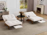 GOMYWAY Accent Chair with Integrated Foldable Ottoman Adjustable Backrest,Stripe Living Room Chair W2678P478610
