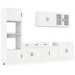 ZNTS 7 Piece Kitchen Cabinet Set Kalmar White Engineered Wood 3314741