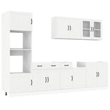 7 Piece Kitchen Cabinet Set Kalmar White Engineered Wood 3314741